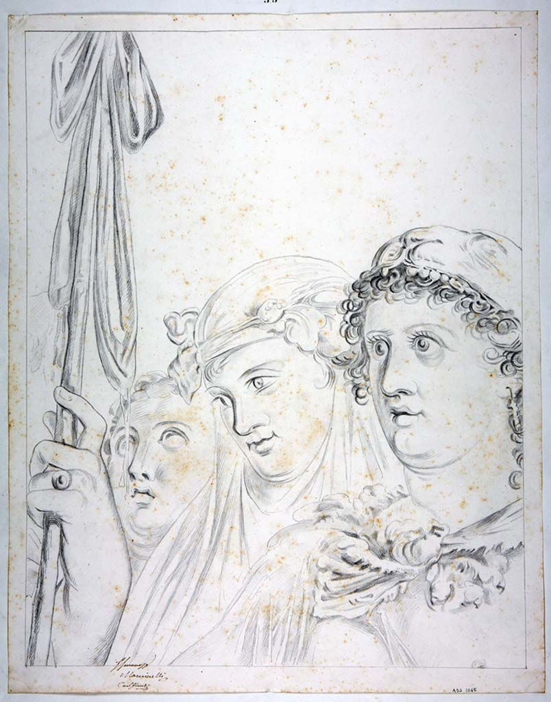 IX 3 5 Pompeii Drawing By Michele Mastracchio Of Detail Of Omphale ix-3-5-pompeii-drawing-by-michele-mastracchio-of-detail-of-omphale